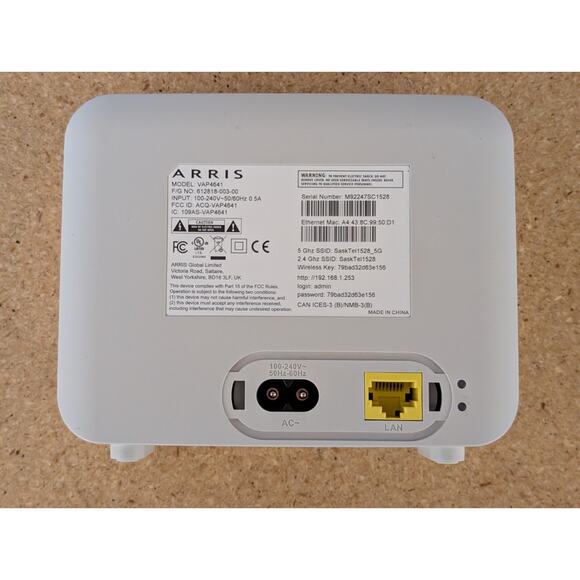 Arris VAP4641 Mesh Point Wireless WiFi to WiFi Extender 2G 5G 802.11ac - Used - Picture 5 of 7